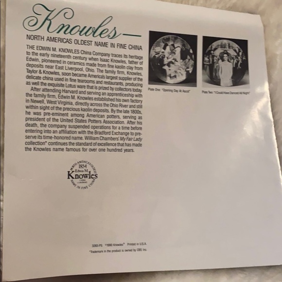 Knowles My Fair  Lady Authentic collectors plate - Picture 9 of 11